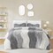 Edge Collections - 26" x 20" - Gray - Cassie Twin XL Ombre Faux Fur Comforter Set - 1 Set
